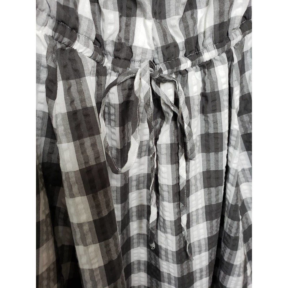 Torrid Peasant Midi Seersucker Gingham Midi Dress - Picture 4 of 10